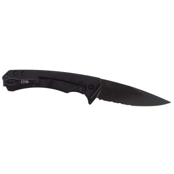 Mission Series Black Anodized Aluminum S35VN Drop Point DLC-Coated Serrated Blade Marilla® - Image 3