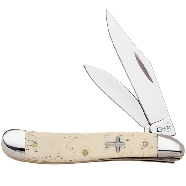 Smooth Natural Bone Cross Shield Peanut