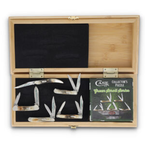 Green Scroll Stag Set with Puzzle