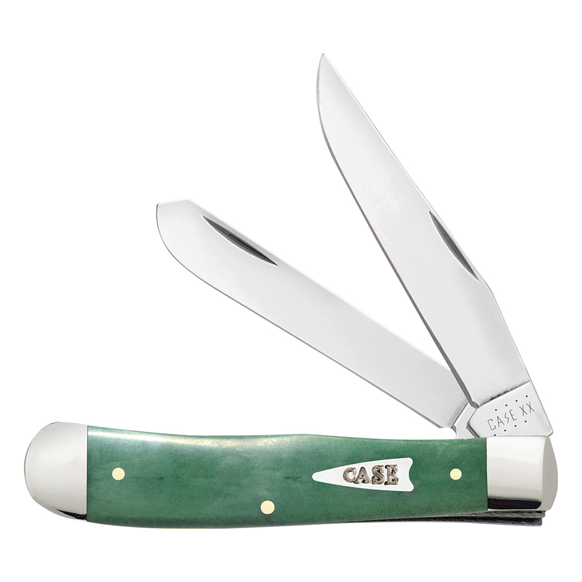 Smooth Emerald Green Bone Trapper with Arrowhead Shield