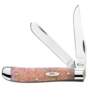 SMOOTH NATURAL BONE PINK WESTERN TOOLED MINI TRAPPER