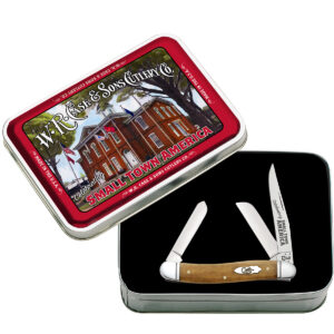 Smooth Antique Bone Courthouse Square Medium Stockman Gift Tin Set