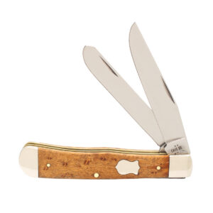 Smooth Golden Birdseye Maple Trapper with Badge Shield
