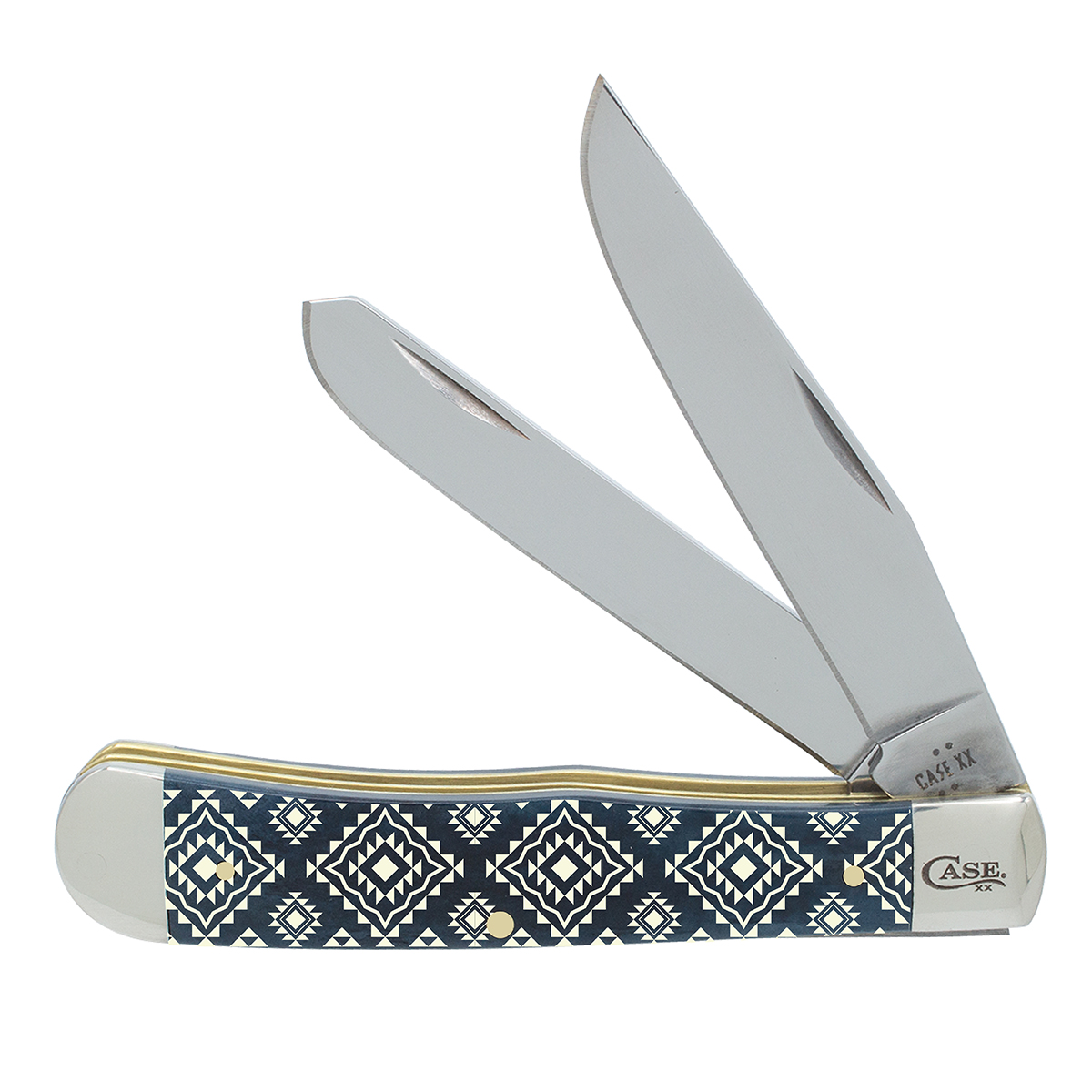 Southwestern Stitch Mediterranean Blue Bone Trapper
