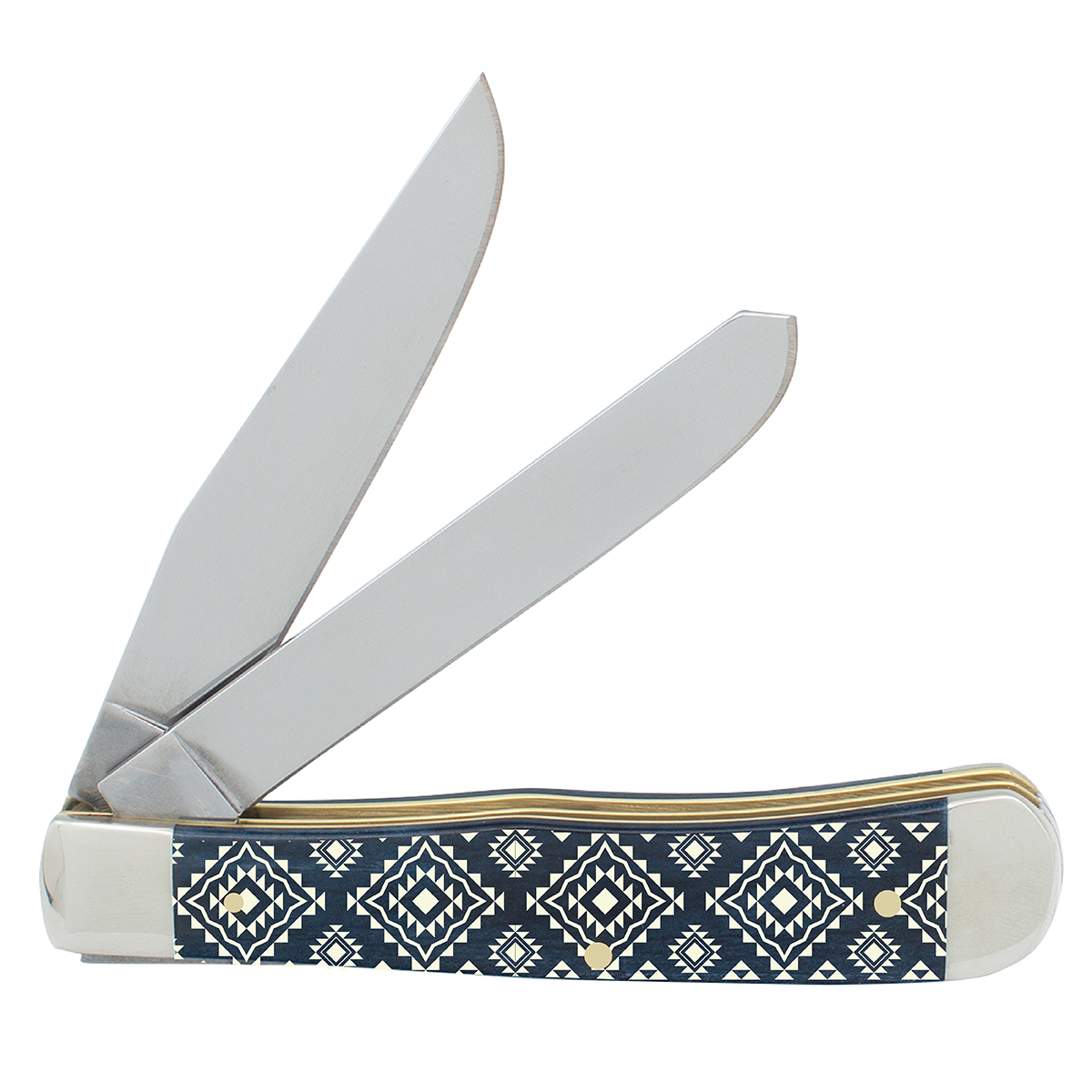 Southwestern Stitch Mediterranean Blue Bone Trapper - Image 3